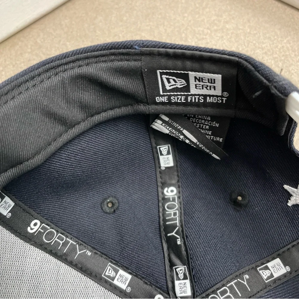 Men’s New Era x Culture Kings 9Forty A Frame Trucker Hat Cap Navy Blue Snapback - Picture 6 of 7